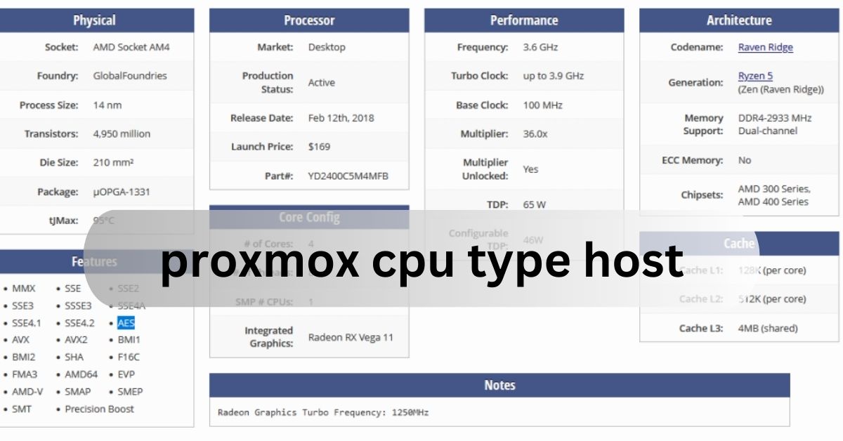 proxmox cpu type host